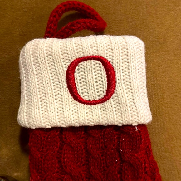 🎄♥️ Mini Knit Christmas Stocking with Letter "O" - Picture 3 of 8